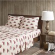 Woolrich 100 Percent Cotton Flannel Printed Sheet Set in Tan Cars