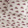 Woolrich 100 Percent Cotton Flannel Printed Sheet Set in Tan Cars