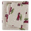 Woolrich 100 Percent Cotton Flannel Printed Sheet Set in Tan Cars