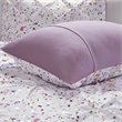 Intelligent Design Polyester Printed and Pintucked Comforter Set in Plum