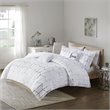 Intelligent Design 5-Piece Polyester Metallic Comforter Set in White/Silver
