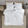 Intelligent Design 5-Piece Polyester Metallic Comforter Set in White/Silver