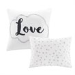 Intelligent Design 5-Piece Polyester Metallic Comforter Set in White/Silver
