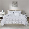 Intelligent Design 5-Piece Polyester Metallic Comforter Set in White/Silver