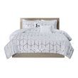 Intelligent Design 5-Piece Polyester Metallic Comforter Set in White/Silver