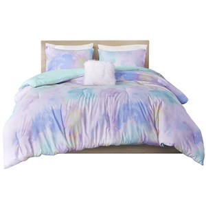 Intelligent Design 100 Percent Polyester Printed Comforter Set in Aqua