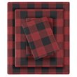 Woolrich 100 Percent Cotton Printed Queen Sheet Set in Red/Black Buffalo Check