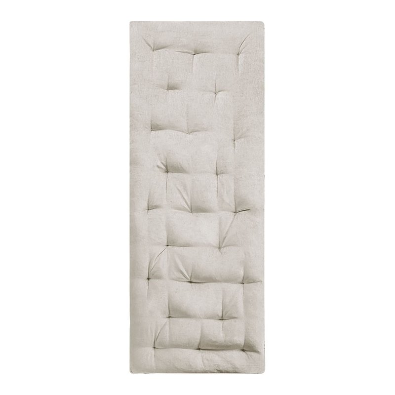 Intelligent Design Polyester Chenille Long Floor Cushion in Ivory