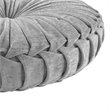 Intelligent Design Polyester Chenille Round Floor Pillow Cushion in Gray