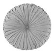 Intelligent Design Polyester Chenille Round Floor Pillow Cushion in Gray