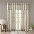 Madison Park Modern Polyester Cotton Rayon Fretwork Printed Valance in Beige