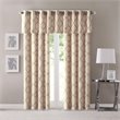Madison Park Modern Polyester Cotton Rayon Fretwork Printed Valance in Beige