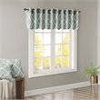 Madison Park Modern Polyester Cotton Rayon Fretwork Printed Valance in Seafoam