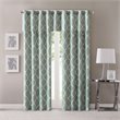 Madison Park Modern Polyester Cotton Rayon Fretwork Printed Valance in Seafoam