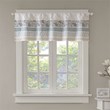 Madison Park Cotton Printed and Pieced Rod Pocket Valance in Blue
