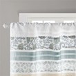 Madison Park Cotton Printed and Pieced Rod Pocket Valance in Blue