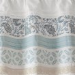 Madison Park Cotton Printed and Pieced Rod Pocket Valance in Blue