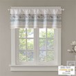 Madison Park Cotton Printed and Pieced Rod Pocket Valance in Blue