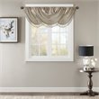 Madison Park Polyester Faux Silk Solid Waterfall Embellished Valance - Champagne