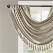 Madison Park Polyester Faux Silk Solid Waterfall Embellished Valance - Champagne