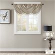 Madison Park Polyester Faux Silk Solid Waterfall Embellished Valance - Champagne