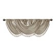 Madison Park Polyester Faux Silk Solid Waterfall Embellished Valance - Champagne