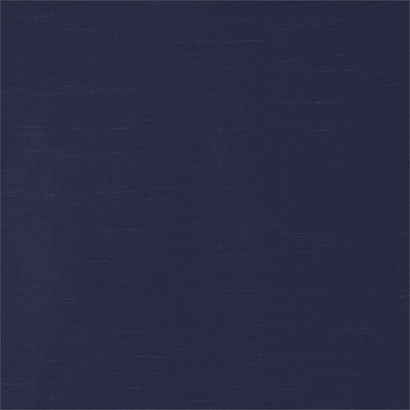 Madison Park Polyester Lightweight Faux Silk Valance with Beads in Navy