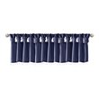 Madison Park Polyester Lightweight Faux Silk Valance with Beads in Navy