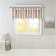 Madison Park Polyester Lightweight Faux Silk Valance with Beads in Blush