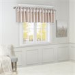Madison Park Polyester Lightweight Faux Silk Valance with Beads in Blush