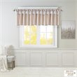 Madison Park Polyester Lightweight Faux Silk Valance with Beads in Blush