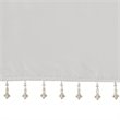Madison Park Polyester Lightweight Faux Silk Valance with Beads in Silver