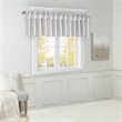 Madison Park Polyester Lightweight Faux Silk Valance with Beads in Silver