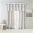 Madison Park Polyester Lightweight Faux Silk Valance with Beads in Silver
