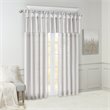 Madison Park Polyester Lightweight Faux Silk Valance with Beads in Silver