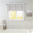 Madison Park Polyester Lightweight Faux Silk Valance with Beads in Silver