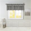 Madison Park Polyester Twisted Tab Valance with Beads in Charcoal