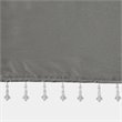 Madison Park Polyester Twisted Tab Valance with Beads in Charcoal