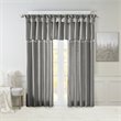 Madison Park Polyester Twisted Tab Valance with Beads in Charcoal