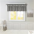 Madison Park Polyester Twisted Tab Valance with Beads in Charcoal