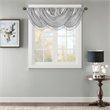 Madison Park Polyester Faux Silk Waterfall Embellished Valance in Silver