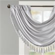 Madison Park Polyester Faux Silk Waterfall Embellished Valance in Silver