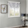 Madison Park Polyester Faux Silk Waterfall Embellished Valance in Silver