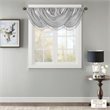Madison Park Polyester Faux Silk Waterfall Embellished Valance in Silver