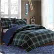 Mi Zone 100 Percent Polyester Peach Skin Printed Comforter Set in Blue