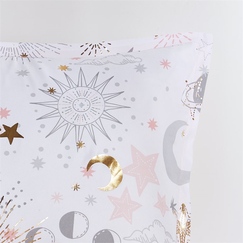 Modern 100 Percent Polyester Printed Comforter Set in Blush-Gold