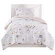 Modern 100 Percent Polyester Printed Comforter Set in Blush-Gold