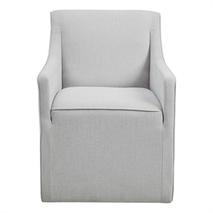 Madison Park Charlotte 19&quot Transitional Solid Wood Dining Chair in Gray