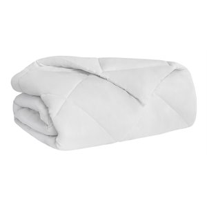Sleep Philosophy 90&quot Polyester Microfiber Oversize Comforter in White
