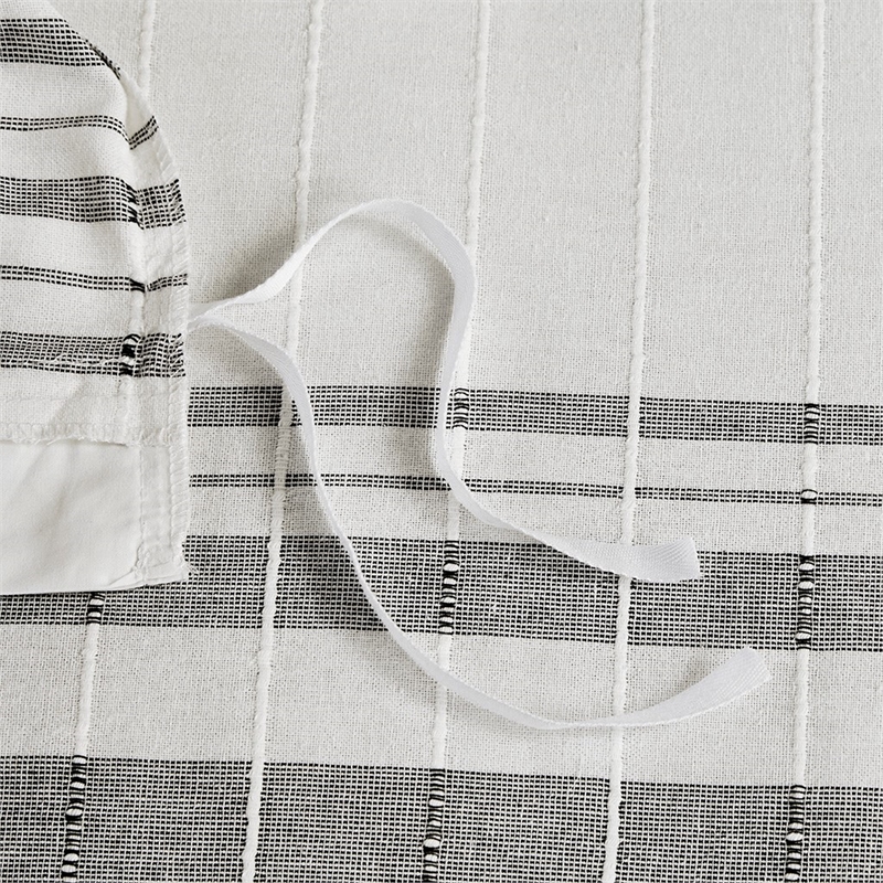 Harbor House 5-Piece Jacquard Transitional Cotton Duvet Set in White